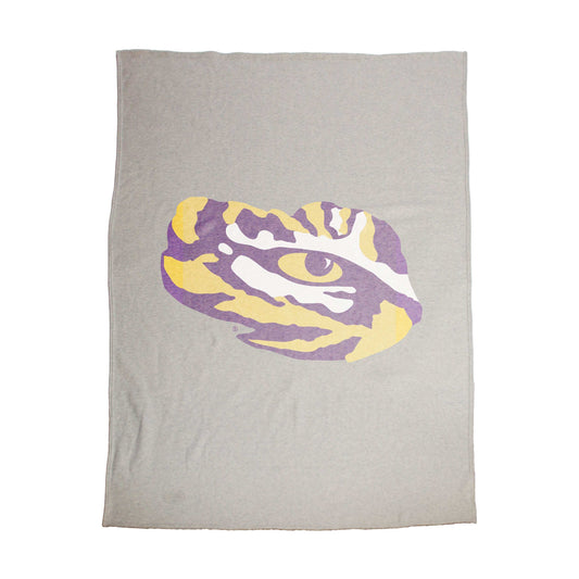 LSU Oversized Logo Sublimated Sweatshirt Blanket - Logo Brands - Flyclothing LLC
