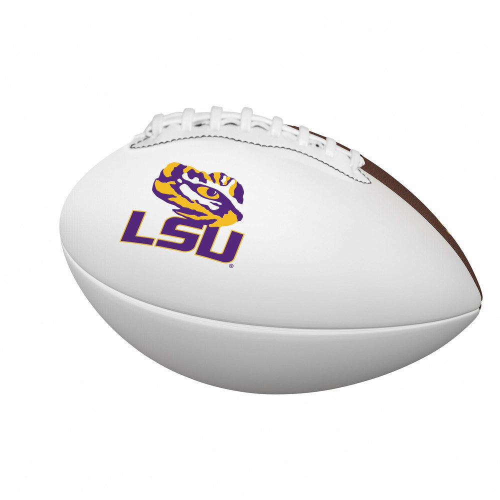Louisiana State University Composite Brown Mini Size Autograph Football f/ Primary Logo - Logo Brands - Flyclothing LLC