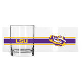 LSU 14oz Stripe Rocks Glass - Logo Brands - Flyclothing LLC