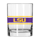 LSU 14oz Stripe Rocks Glass - Logo Brands - Flyclothing LLC