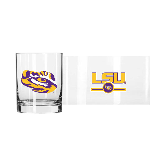 LSU 14oz Letterman Rocks Glass - Logo Brands - Flyclothing LLC
