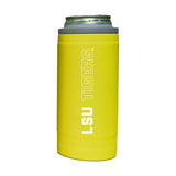 LSU 12oz Cru Stacked Soft Touch Slim Coolie - Logo Brands - Flyclothing LLC