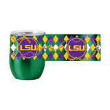 LSU 16oz Mardi Gras Stainless Curved Beverage - Logo Brands - Flyclothing LLC