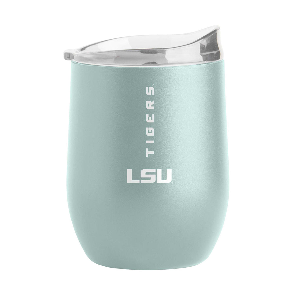 LSU 16oz Vertical Powder Coat Curved Beverage - Logo Brands - Flyclothing LLC