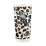 LSU 20oz Neutral Leopard Stainless Steel Tumbler - Logo Brands - Flyclothing LLC