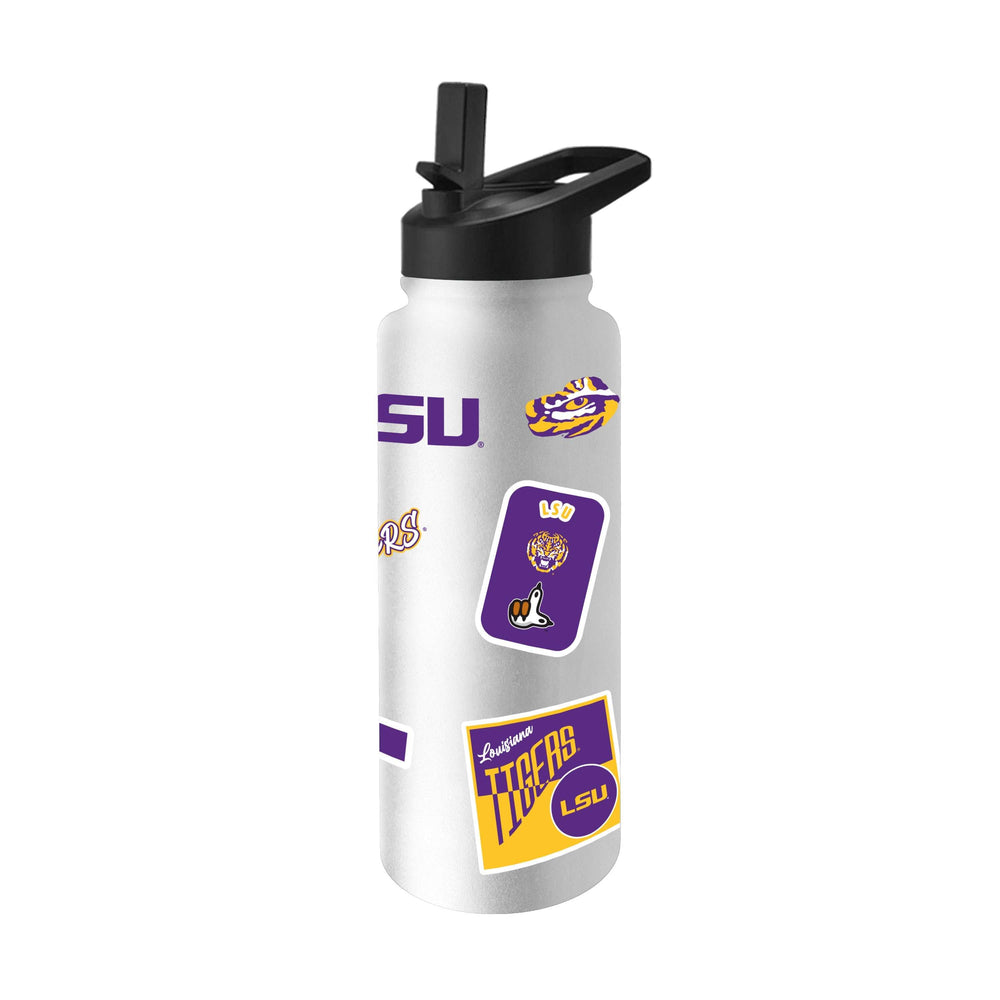 LSU 34oz White Dreamweave Quencher Bottle - Logo Brands - Flyclothing LLC