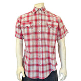 Rockmount Ranch Ware Men's Shadow Plaid Dobby Lurex Short Sleeve Western Shirt - Rockmount Clothing - Flyclothing LLC