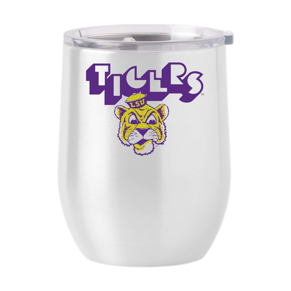 LSU 16oz Arcade Stainless Curved Beverage - Logo Brands - Flyclothing LLC