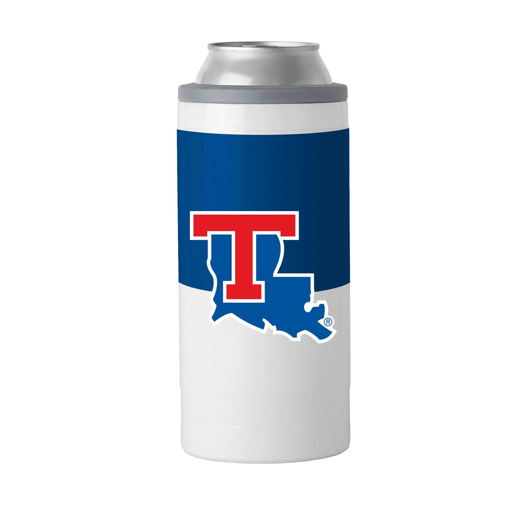 Louisiana Tech 12oz Colorblock Slim Can Coolie - Logo Brands - Flyclothing LLC
