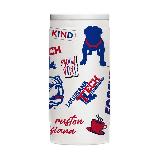 Louisiana Tech 12oz Native Powdercoat SlimCan Coolie - Logo Brands - Flyclothing LLC