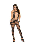 Elegant Moments Black Striped Bodystocking 1632 - Elegant Moments - Flyclothing LLC