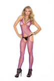 Elegant Moments Purple Fishnet Suspender Bodystocking 1637 - Elegant Moments - Flyclothing LLC