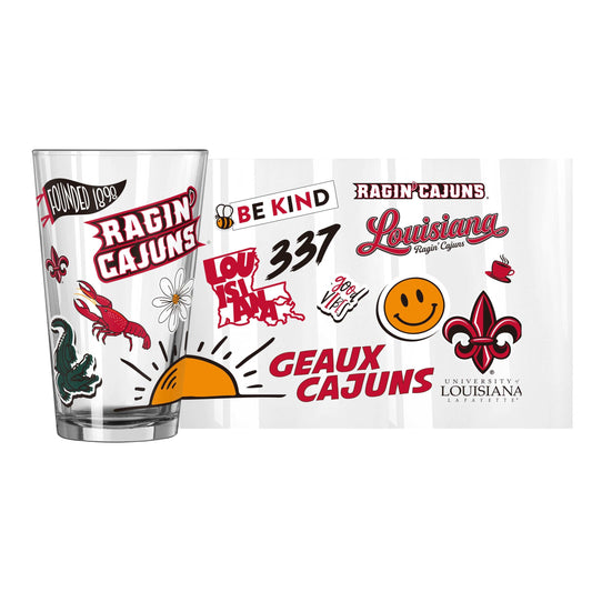 Louisiana Lafayette 16oz Native Pint Glass - Logo Brands - Flyclothing LLC