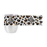 Louisiana - Lafayette 16oz Neutral Leopard Stainless Curved Beverage - Logo Brands - Flyclothing LLC