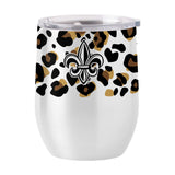 Louisiana - Lafayette 16oz Neutral Leopard Stainless Curved Beverage - Logo Brands - Flyclothing LLC