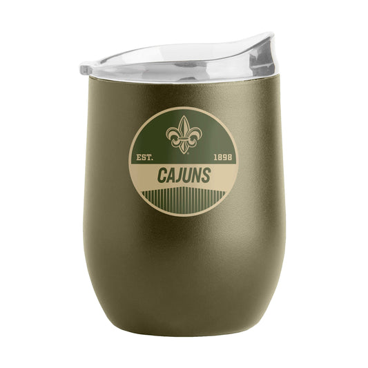 Louisiana Lafayette 16oz Olive Badge Powder Coat Curved Bev - Logo Brands - Flyclothing LLC