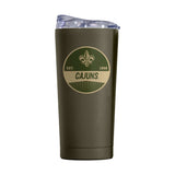 Louisiana Lafayette 20oz Olive Badge Powder Coat Tumbler - Logo Brands - Flyclothing LLC