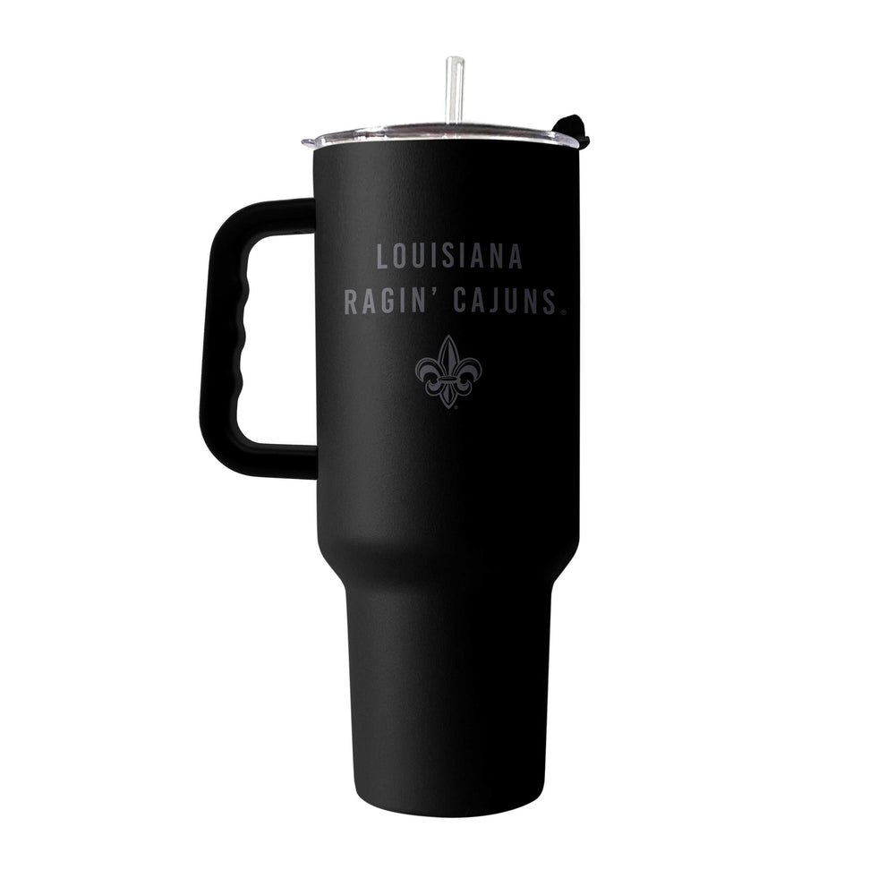 Louisiana Lafayette 40oz Black Tonal Powder Coat Tumbler - Logo Brands - Flyclothing LLC