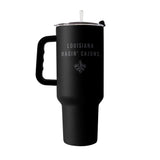 Louisiana Lafayette 40oz Black Tonal Powder Coat Tumbler - Logo Brands - Flyclothing LLC