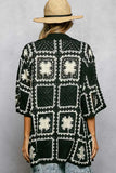 POL Button Down Openwork Floral Crochet Shirt with Granny Square Pattern - Trendsi - Flyclothing LLC