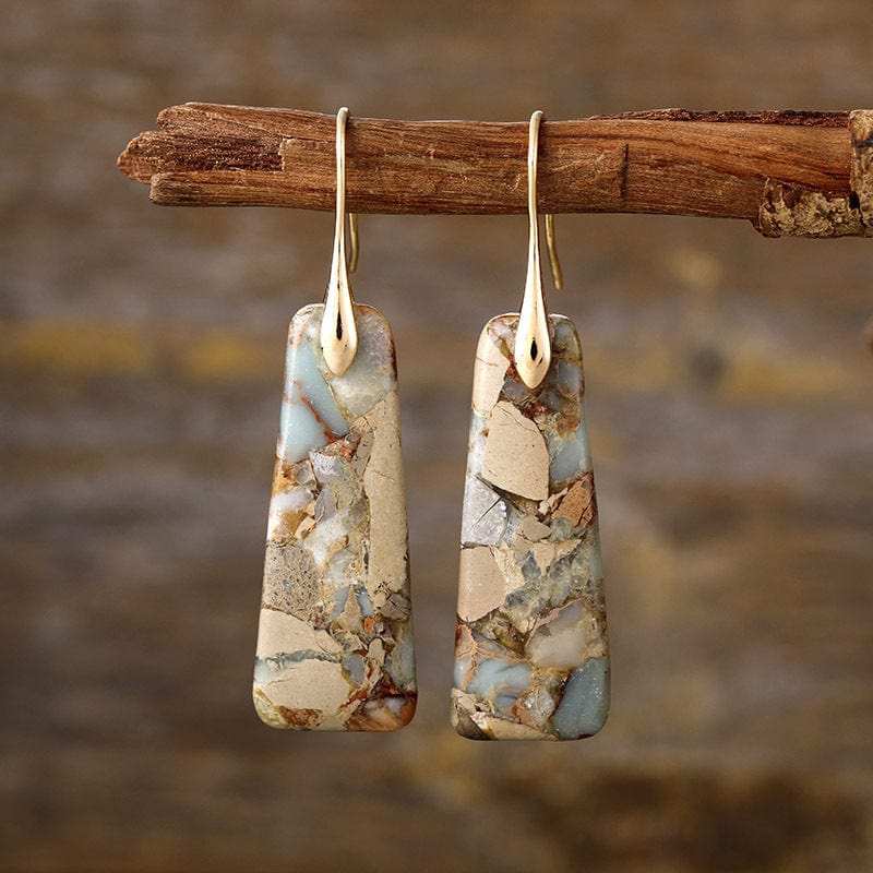 Copper Natural Stone Earrings - Trendsi - Flyclothing LLC