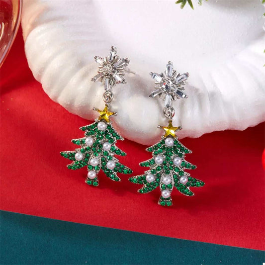 Christmas Tree Drop Earrings - Trendsi - Flyclothing LLC