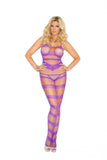 Elegant Moments Purple Strappy Bodystocking 1658q - Elegant Moments - Flyclothing LLC