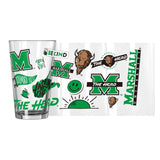 Marshall 16oz Native Pint Glass - Logo Brands - Flyclothing LLC