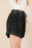 VERY J Mineral Washed Comfy Baggy Shorts - Trendsi - Flyclothing LLC