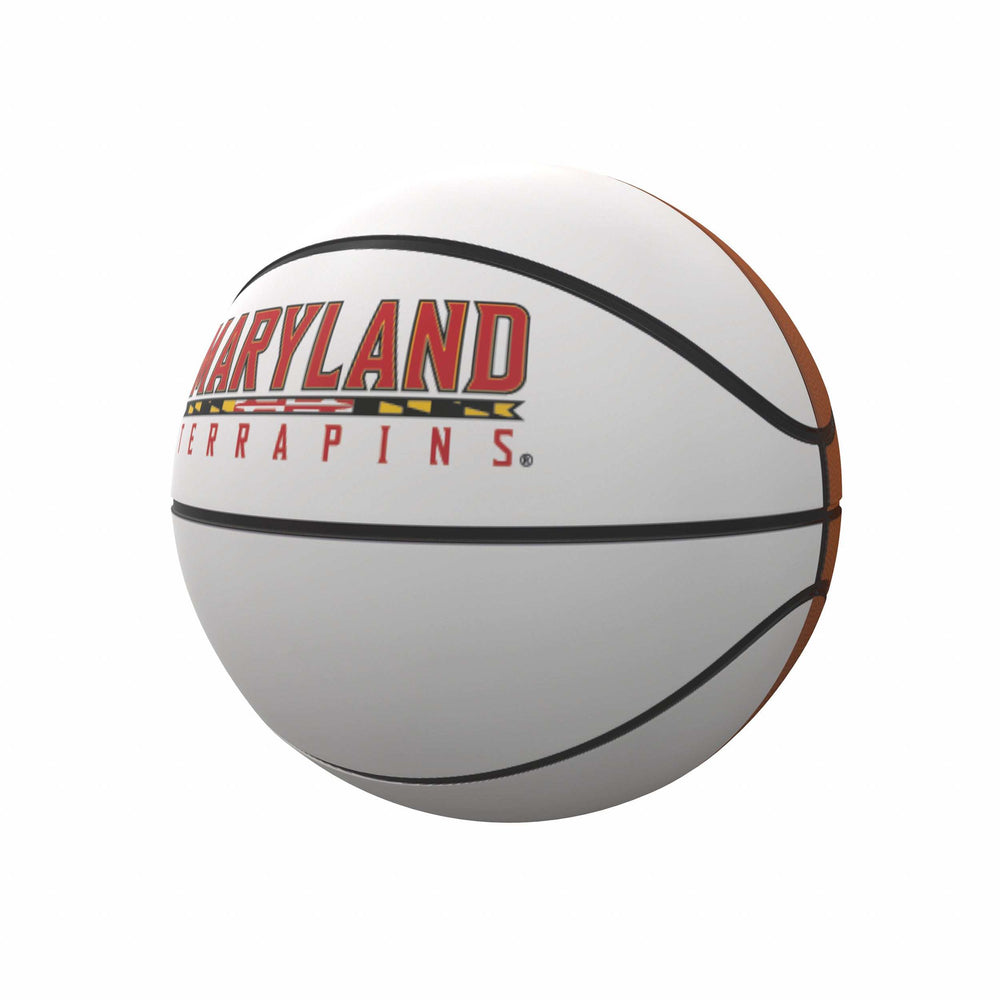 University of Maryland Composite Brown Mini Size Autograph Basketball f/ Primary Wdmk - Logo Brands - Flyclothing LLC