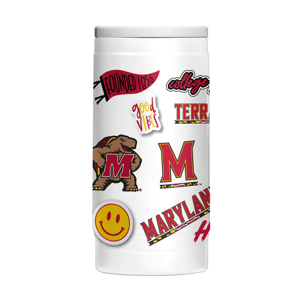 Maryland 12oz Native Powdercoat SlimCan Coolie - Logo Brands - Flyclothing LLC