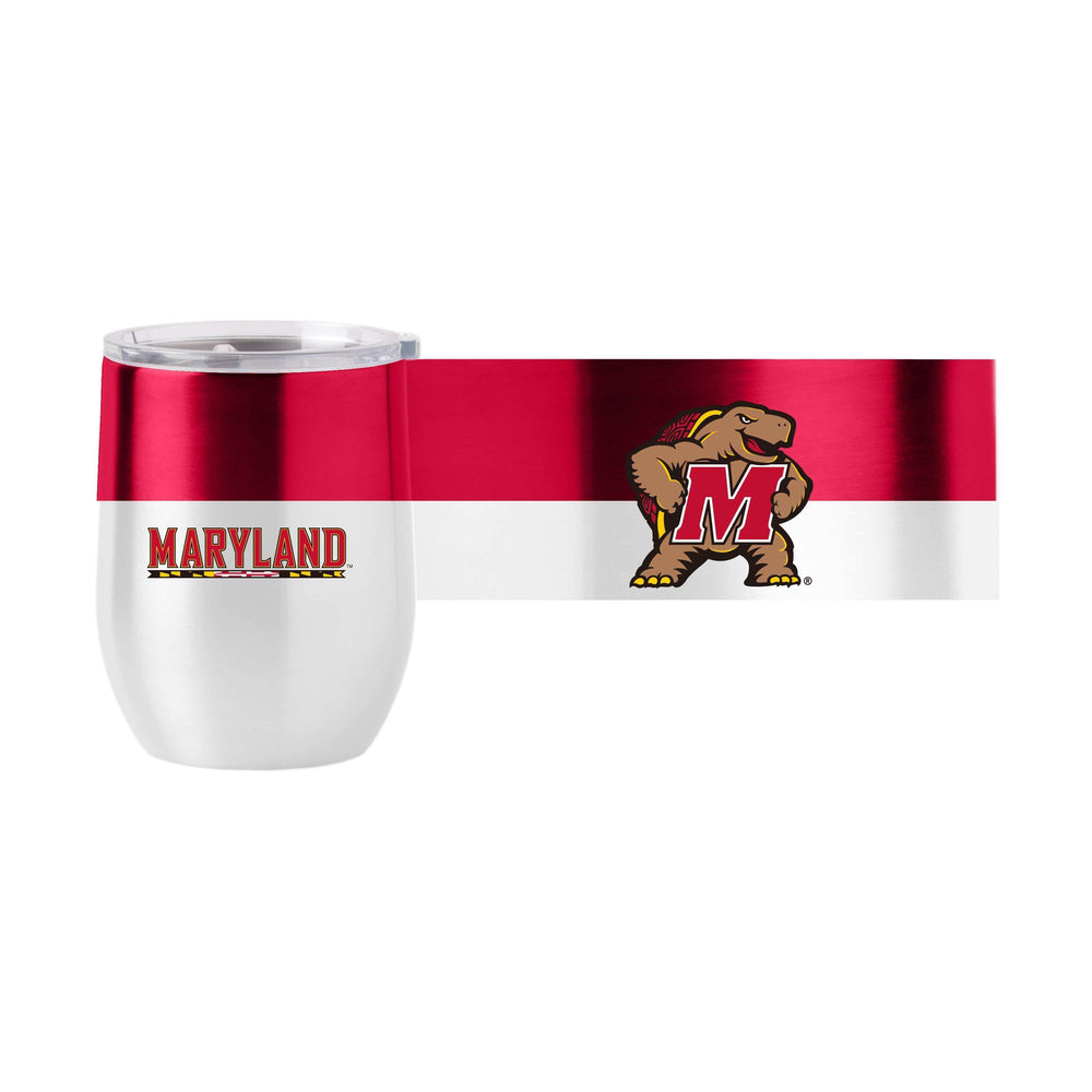 Maryland 16oz Colorblock Stainless Curved Beverage - Logo Brands - Flyclothing LLC
