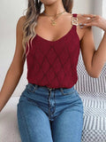 Openwork Scoop Neck Knit Vest - Trendsi - Flyclothing LLC