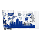 Memphis 16oz Native Pint Glass - Logo Brands - Flyclothing LLC