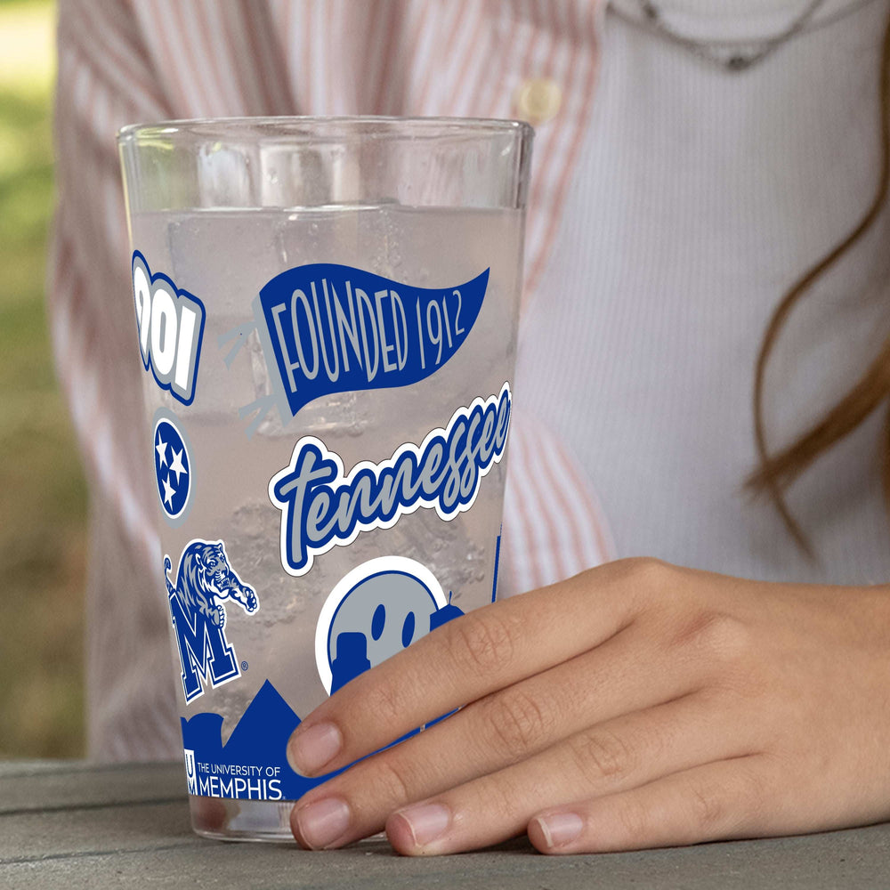 Memphis 16oz Native Pint Glass - Logo Brands - Flyclothing LLC