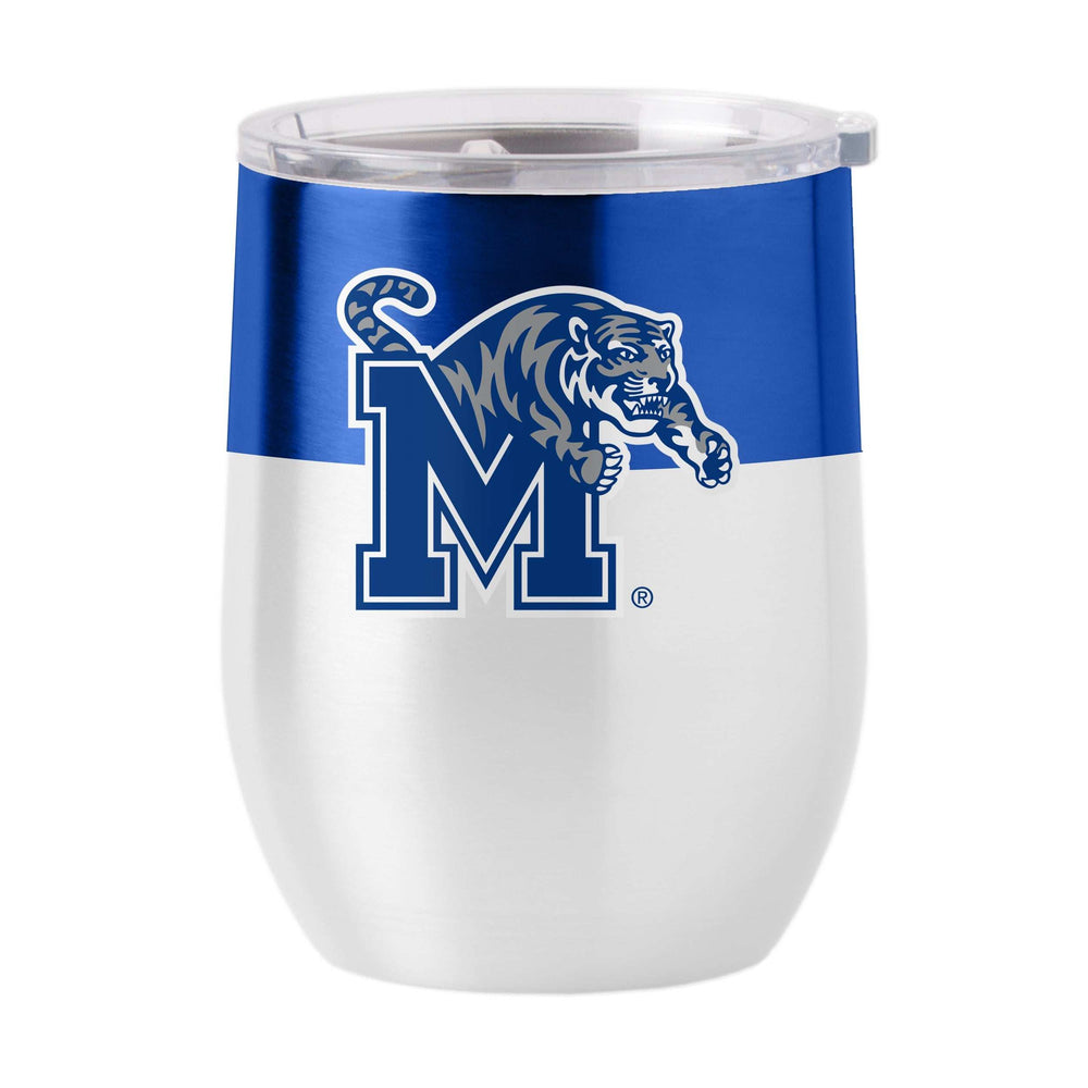 Memphis 16oz Colorblock Stainless Curved Beverage - Logo Brands - Flyclothing LLC