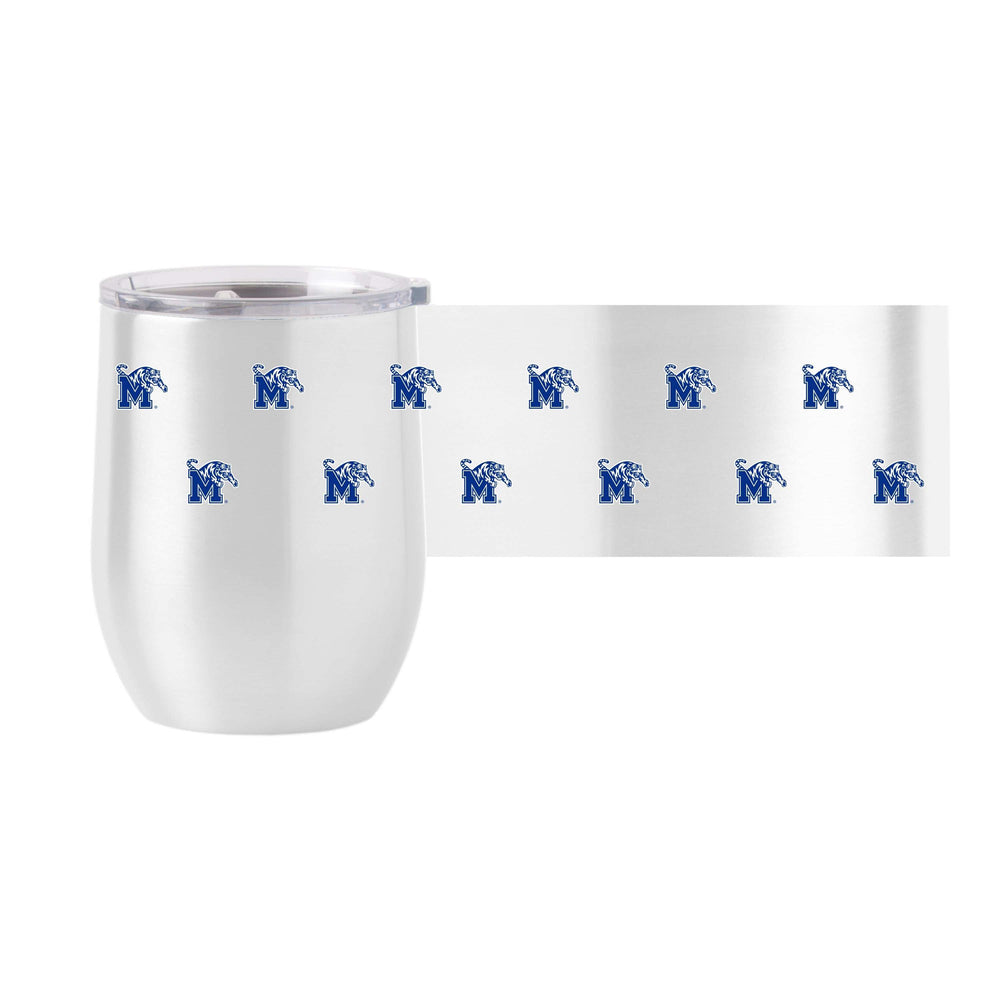 Memphis 16oz Block Stainless Curved Beverage - Logo Brands - Flyclothing LLC