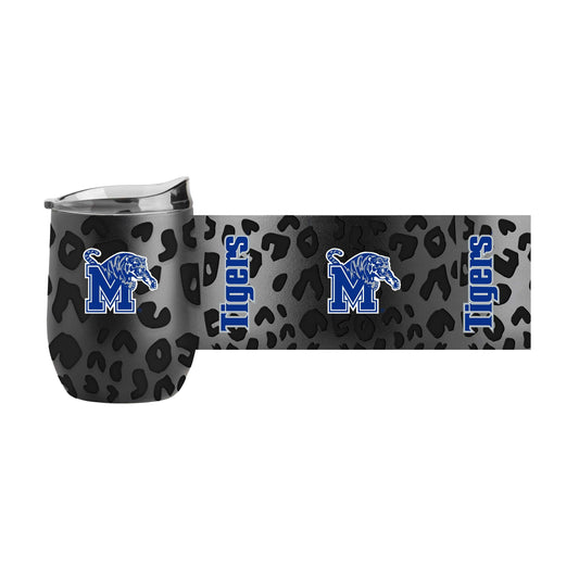 Memphis Leopard 16oz Black Powdercoat Curved Beverage - Logo Brands - Flyclothing LLC