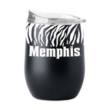 Memphis 16oz Tiger Stripe Black Powder Coat Curved Bev - Logo Brands - Flyclothing LLC