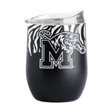 Memphis 16oz Tiger Stripe Black Powder Coat Curved Bev - Logo Brands - Flyclothing LLC