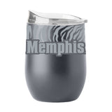 Memphis 16oz Tiger Stripe Charcoal Powder Coat Curved Bev - Logo Brands - Flyclothing LLC