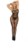 Elegant Moments Black Fishnet & Lace Bodystocking 1689q - Elegant Moments - Flyclothing LLC