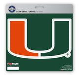 University of Miami Large Decal - Logo Brands - Flyclothing LLC