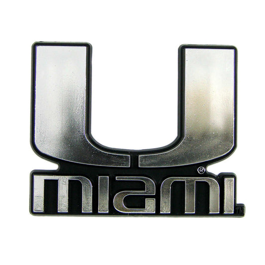 University of Miami Molded Chrome Emblem - Logo Brands - Flyclothing LLC