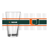 Miami 16oz Stripe Pint Glass - Logo Brands - Flyclothing LLC
