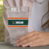 Miami 16oz Stripe Pint Glass - Logo Brands - Flyclothing LLC