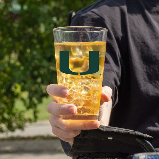 Miami 16oz Gameday Pint Glass - Logo Brands - Flyclothing LLC