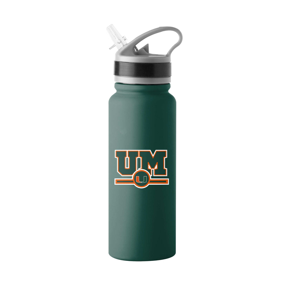 Miami 25oz Campus Color Letterman Stainless Single Wall Flip Top Bottle - Logo Brands - Flyclothing LLC