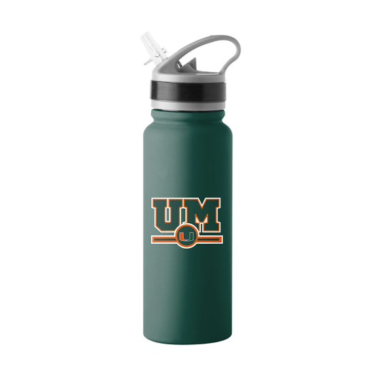 Miami 25oz Campus Color Letterman Stainless Single Wall Flip Top Bottle - Logo Brands - Flyclothing LLC