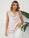 Solid Cowl Neck Top - Trendsi - Flyclothing LLC